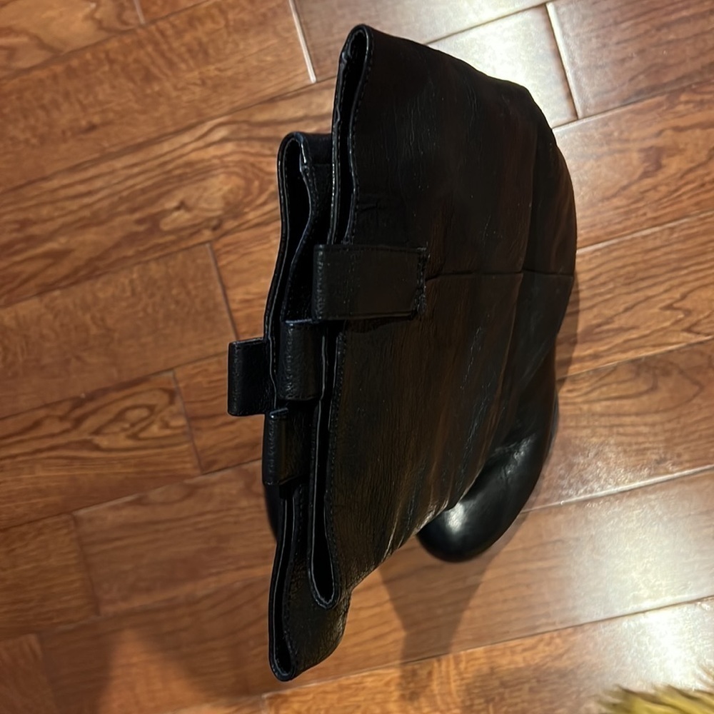 Nine West vintage Black Heeled ankle leather  boots Sz 9.5 - Picture 10 of 15